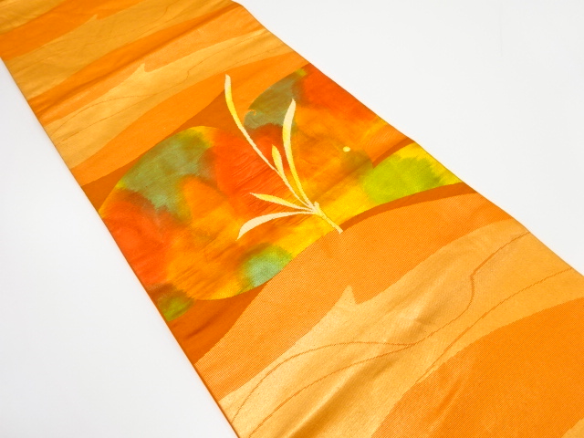 JAPANESE HIRAKI NAGOYA OBI / WOVEN FLOWER